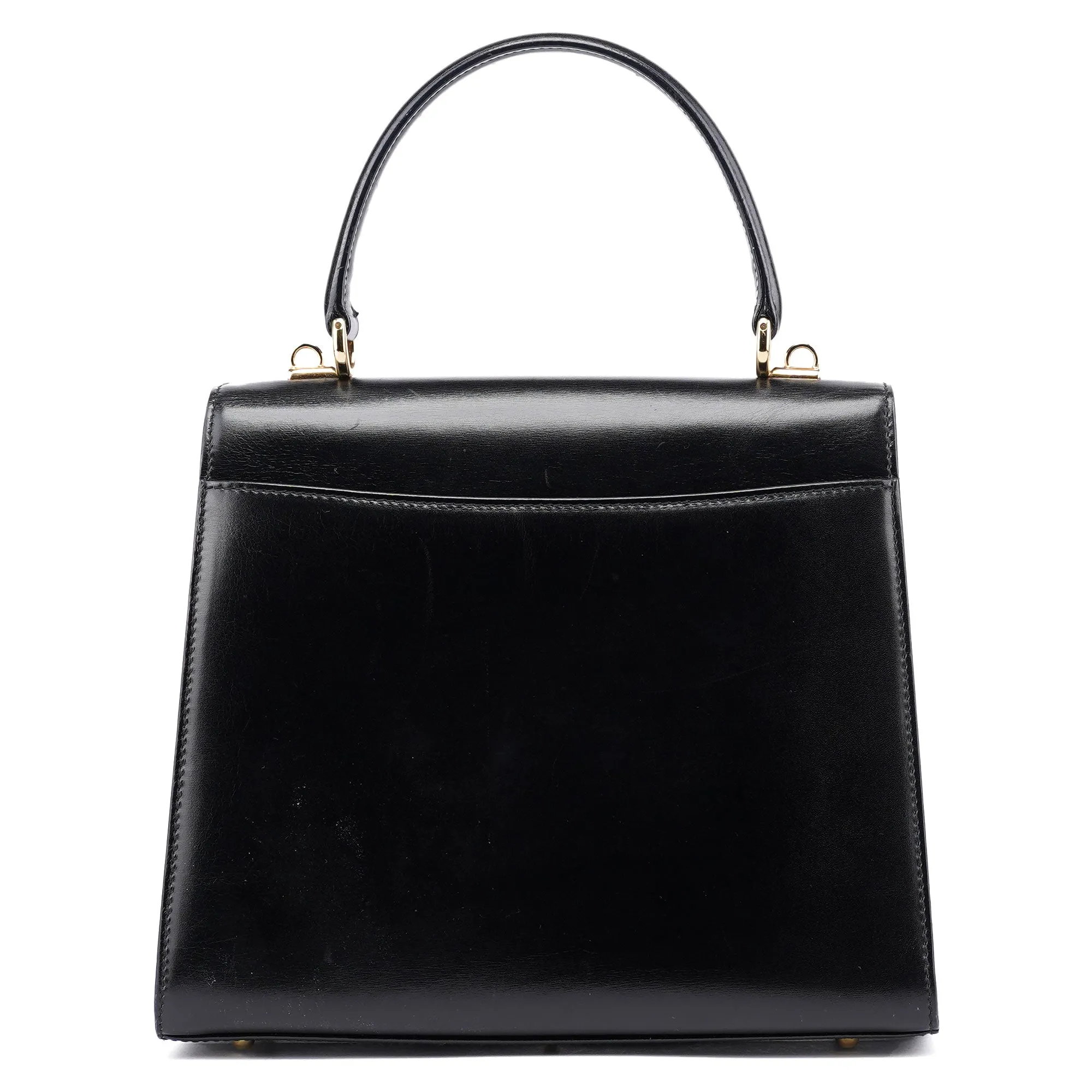 002 2026 Black Leather Lady Lock Bag