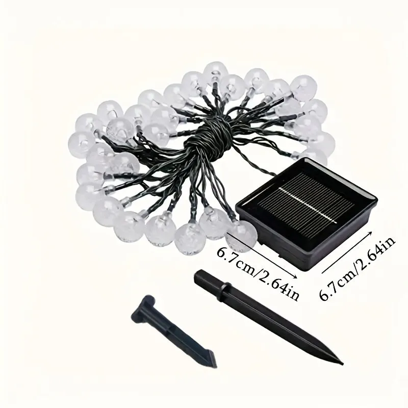 100 LED Solar Powered String Lights, 12M/470in Waterproof IP65, Space Themed Decorative Hanging Lights with Blinking Feature, Plastic Atmosphere Lights for New Year, Bedroom, Camping, Birthday Decorations