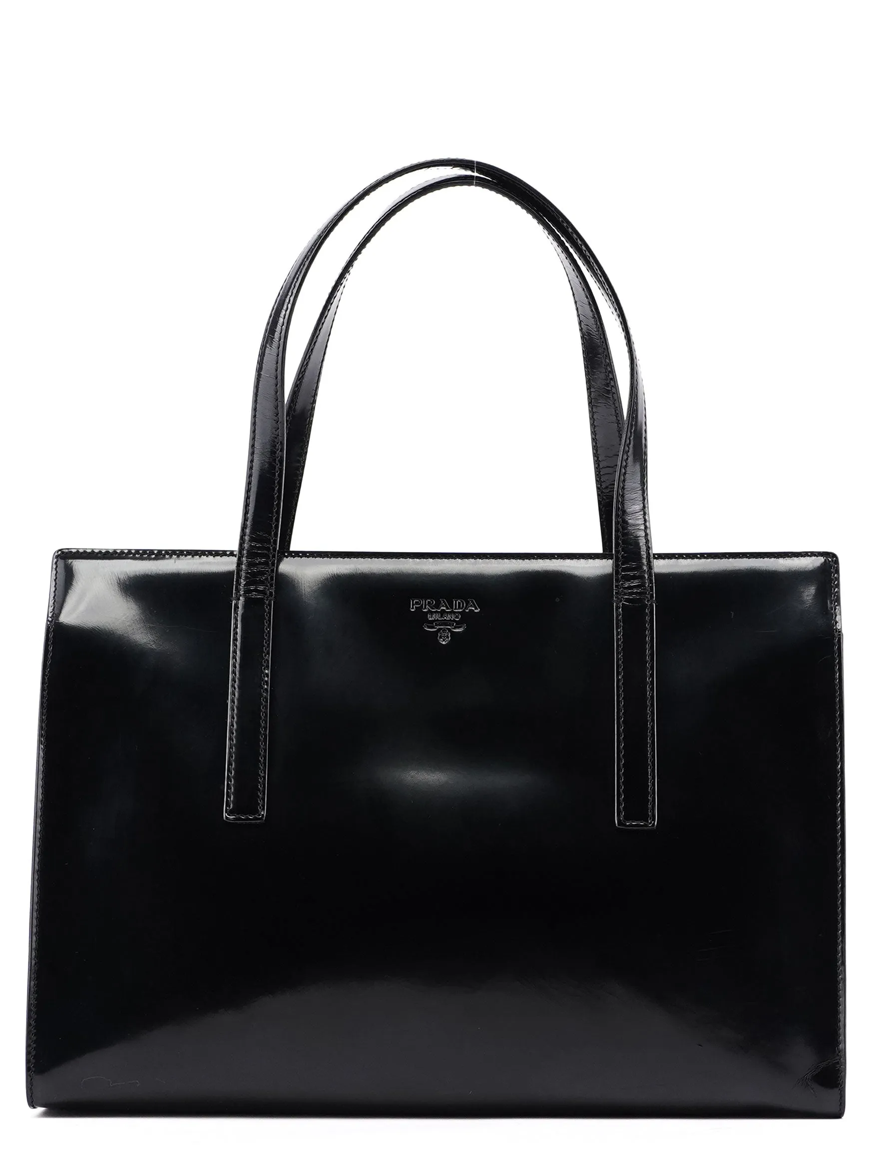 1995 Black Spazzolato Tote Bag