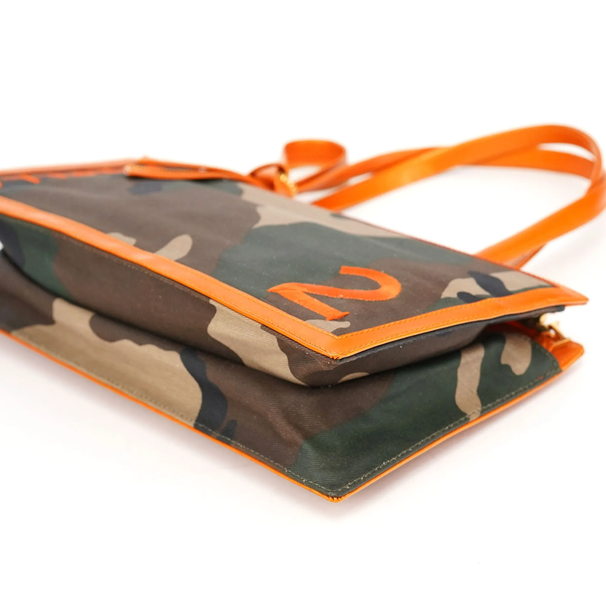 2001 Diorella Camo Orange Tote Bag