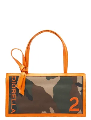 2001 Diorella Camo Orange Tote Bag