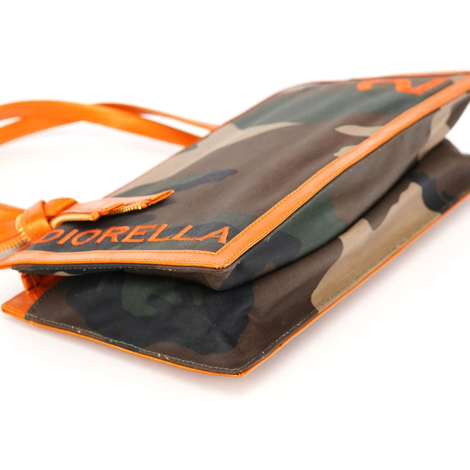 2001 Diorella Camo Orange Tote Bag