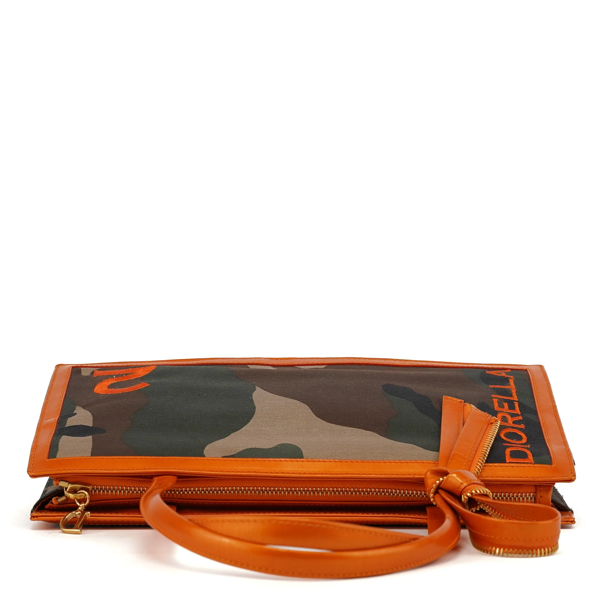 2001 Diorella Camo Orange Tote Bag