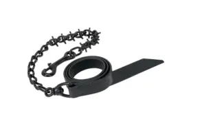 AC80-1046 Show Halter Lead Brahma Poly Webb/Nickel Prong Chain- Blk
