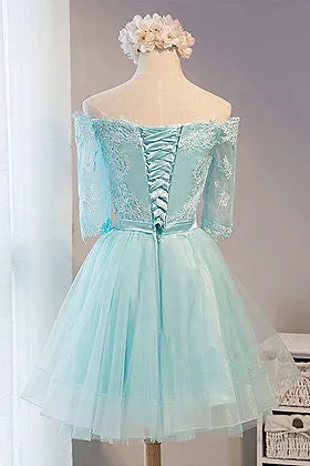 Adorable Mint Green Knee Length Homecoming Dress, Short Prom Dress