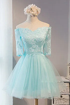 Adorable Mint Green Knee Length Homecoming Dress, Short Prom Dress