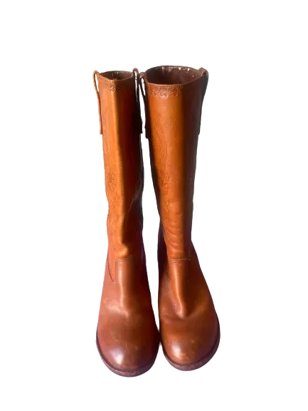 Aldo Brown Leather Western Boots