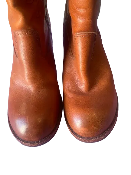Aldo Brown Leather Western Boots