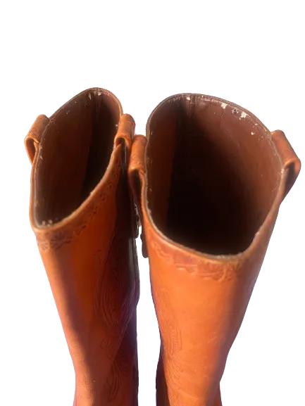Aldo Brown Leather Western Boots