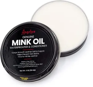 ANGELUS GENUINE MINK OIL PASTE TIN 85GM  WATERPROOFER / CONDITIONER