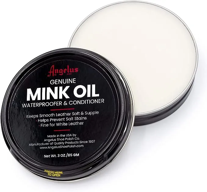 ANGELUS GENUINE MINK OIL PASTE TIN 85GM  WATERPROOFER / CONDITIONER