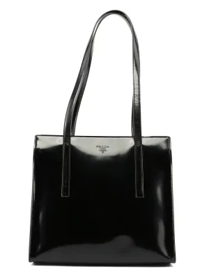 Black Spazzolato Tote