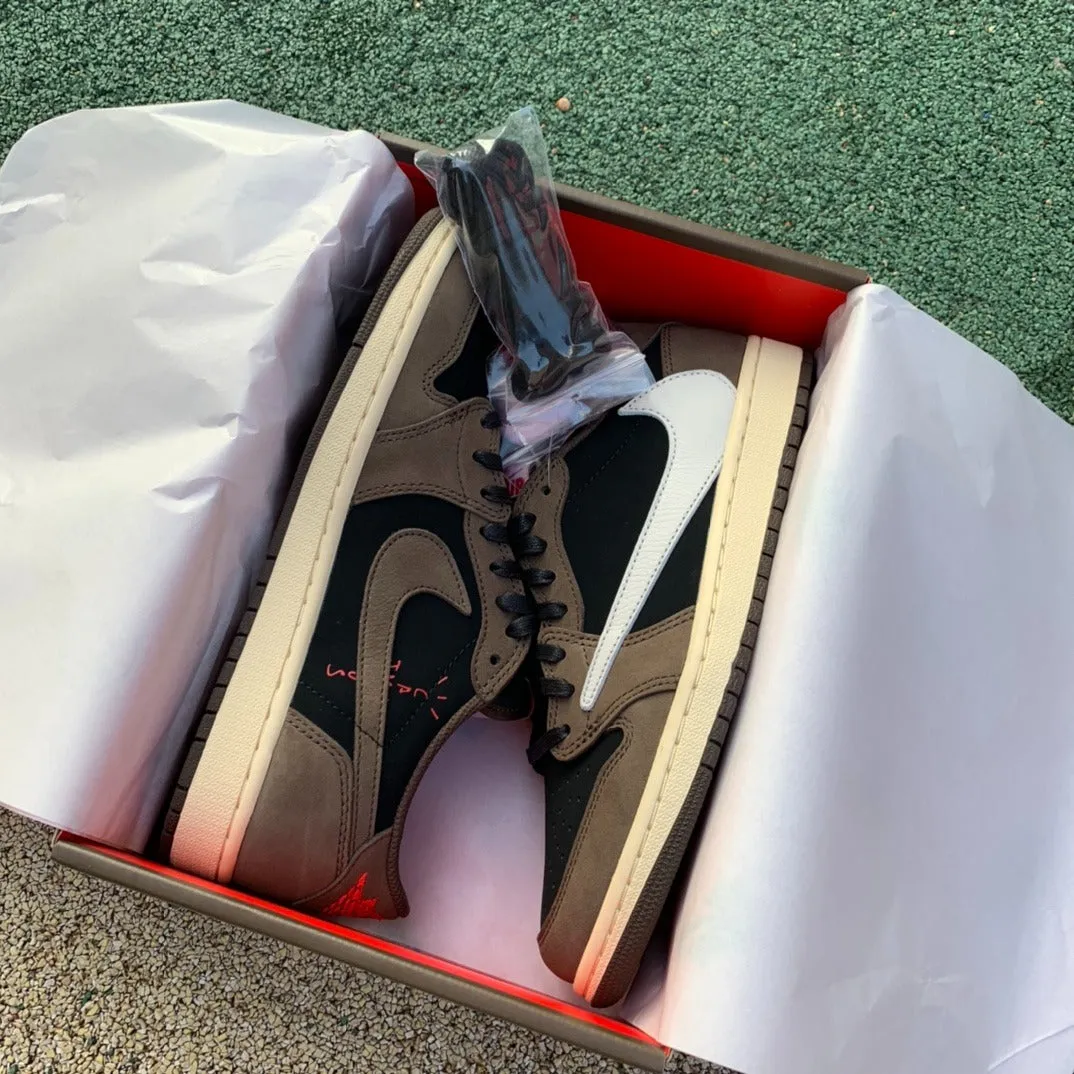 Brand New Air Jordan 1 Retro Low Barb 'Travis Scott'
