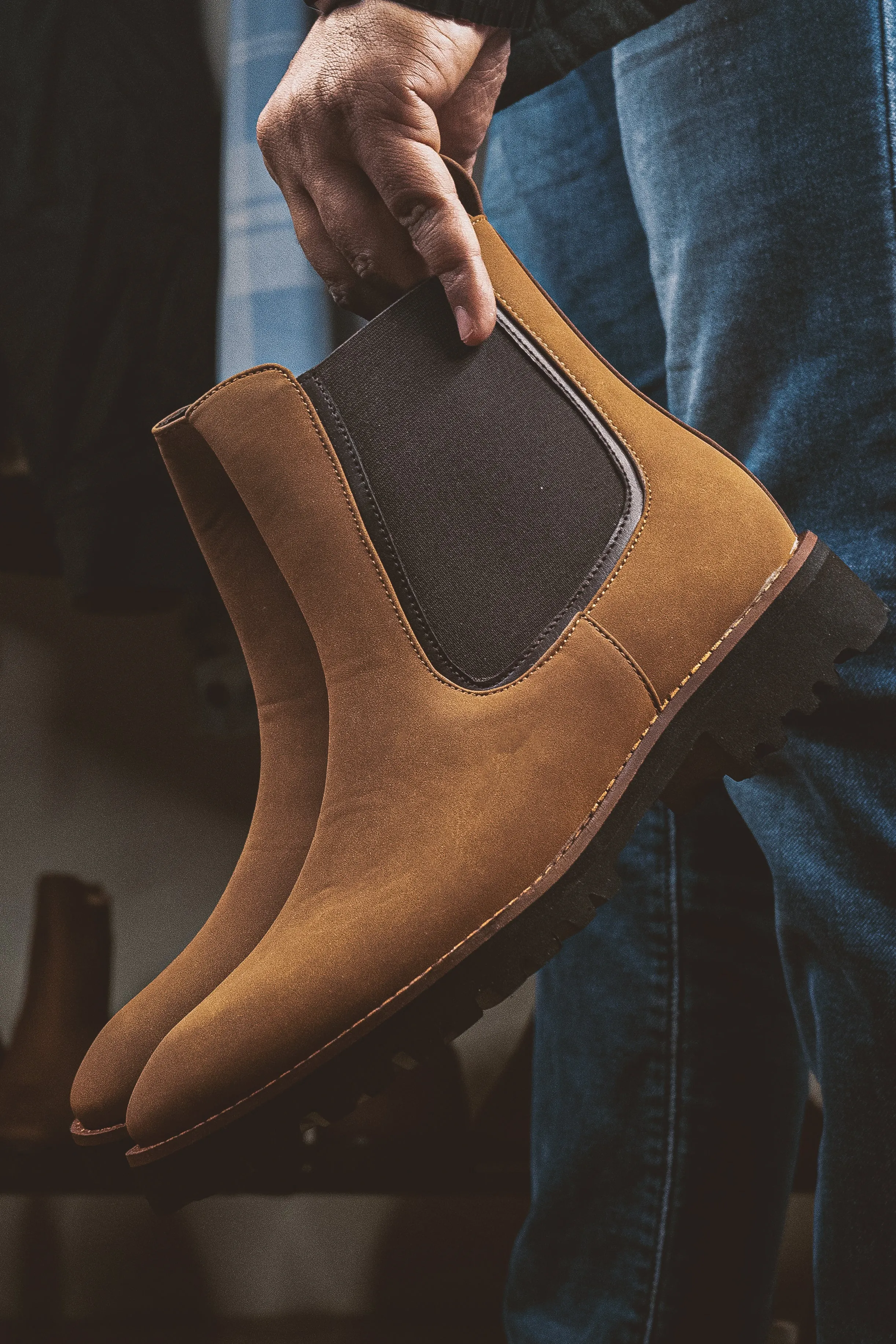 Brigadier Camel Boots