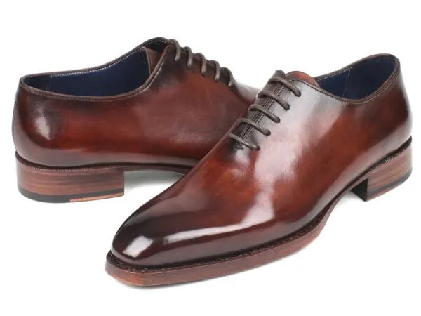 Brown Whole cut Oxfords Hand painted – Goodyear Welted Two Tone