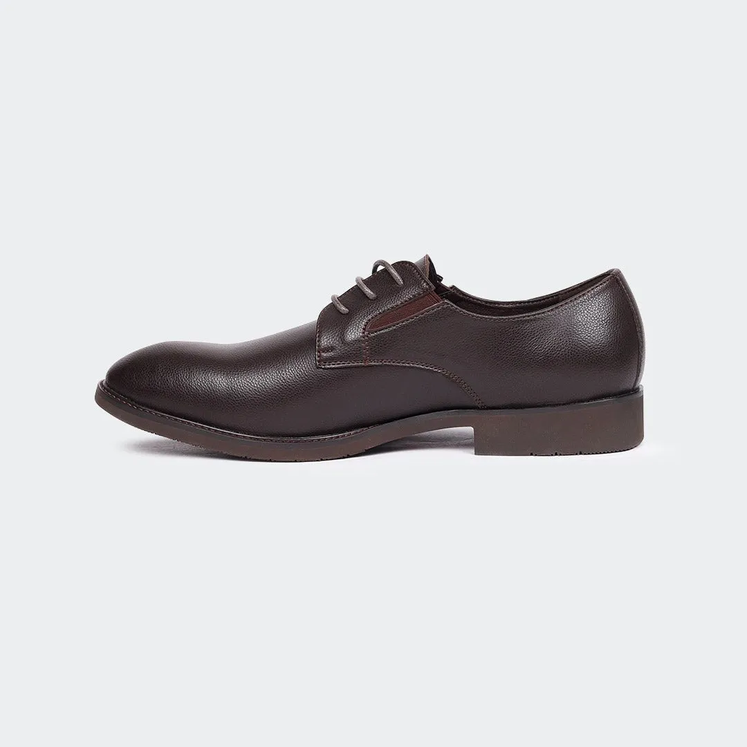 Caliber Shoes Coffee Lace Up Formal Shoes For Men (CLAUDE Y542G)