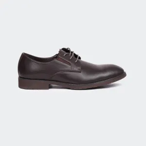 Caliber Shoes Coffee Lace Up Formal Shoes For Men (CLAUDE Y542G)