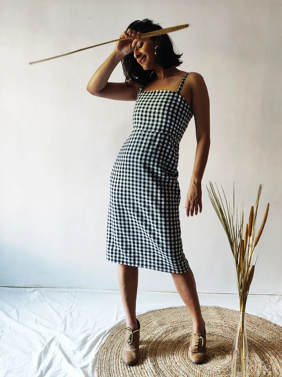 Checkered Strappy Dress