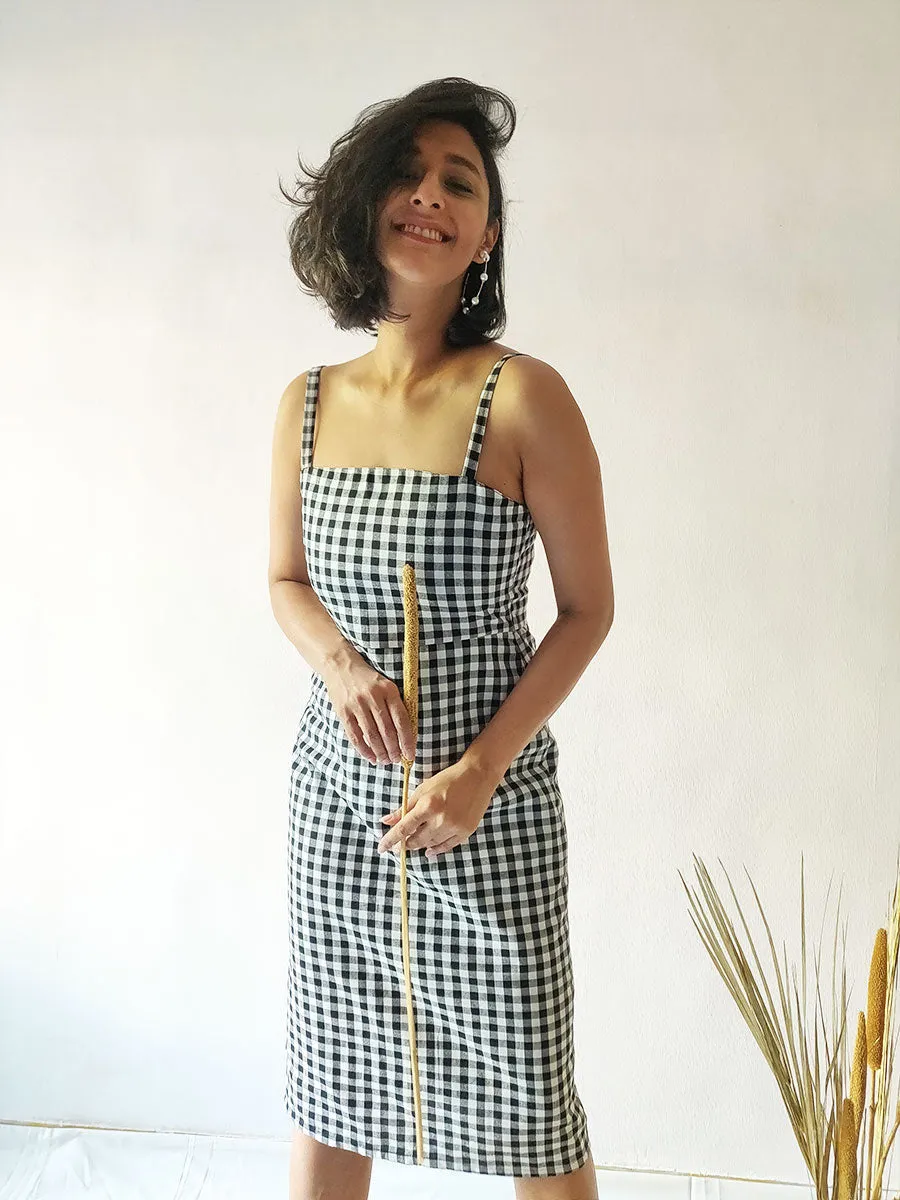 Checkered Strappy Dress