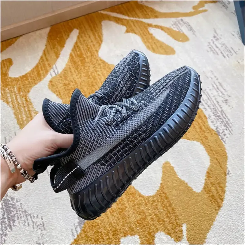 Chic Mesh Lace-Up Platform Athletic Shoes