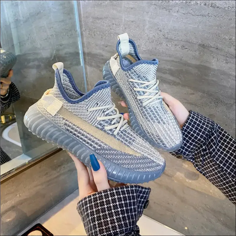 Chic Mesh Lace-Up Platform Athletic Shoes