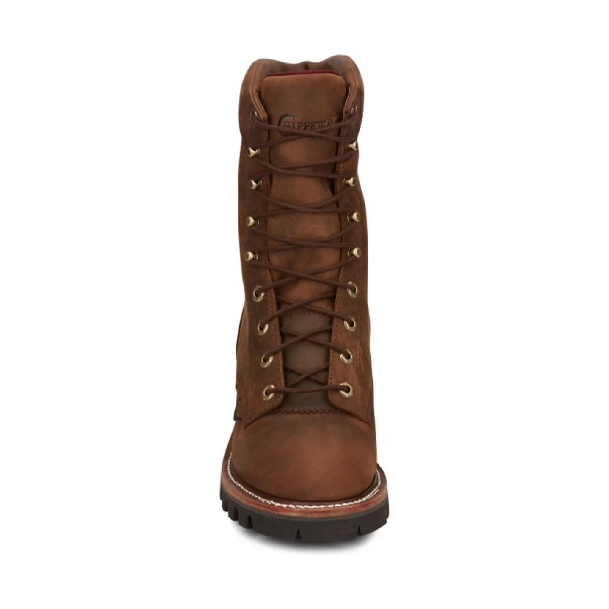 Chippewa Men's Super DNA Waterproof 9 Inch Logger Soft Toe Work Boots - Brown Color