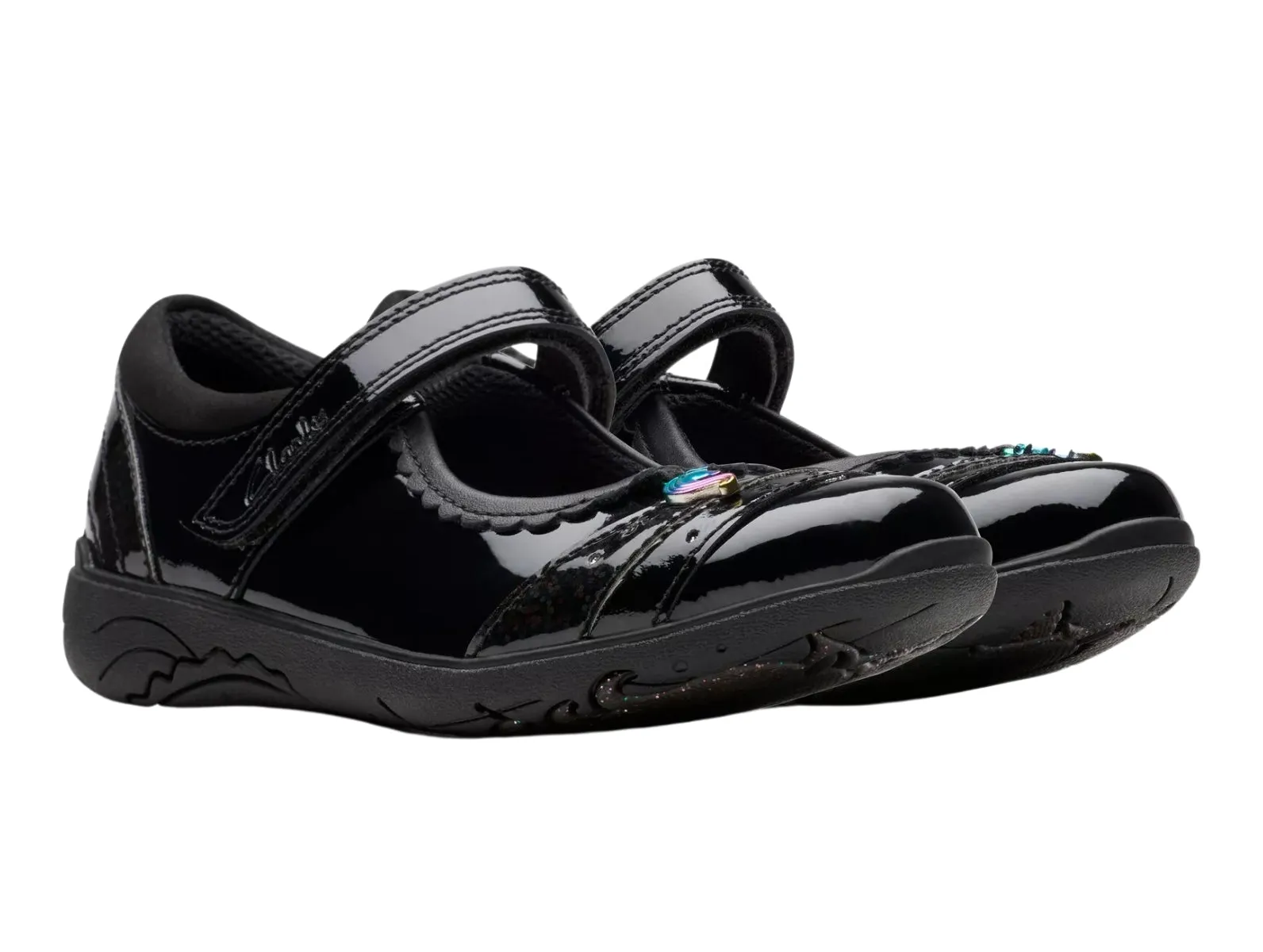 Clarks Relda Spark Kids - Black Patent