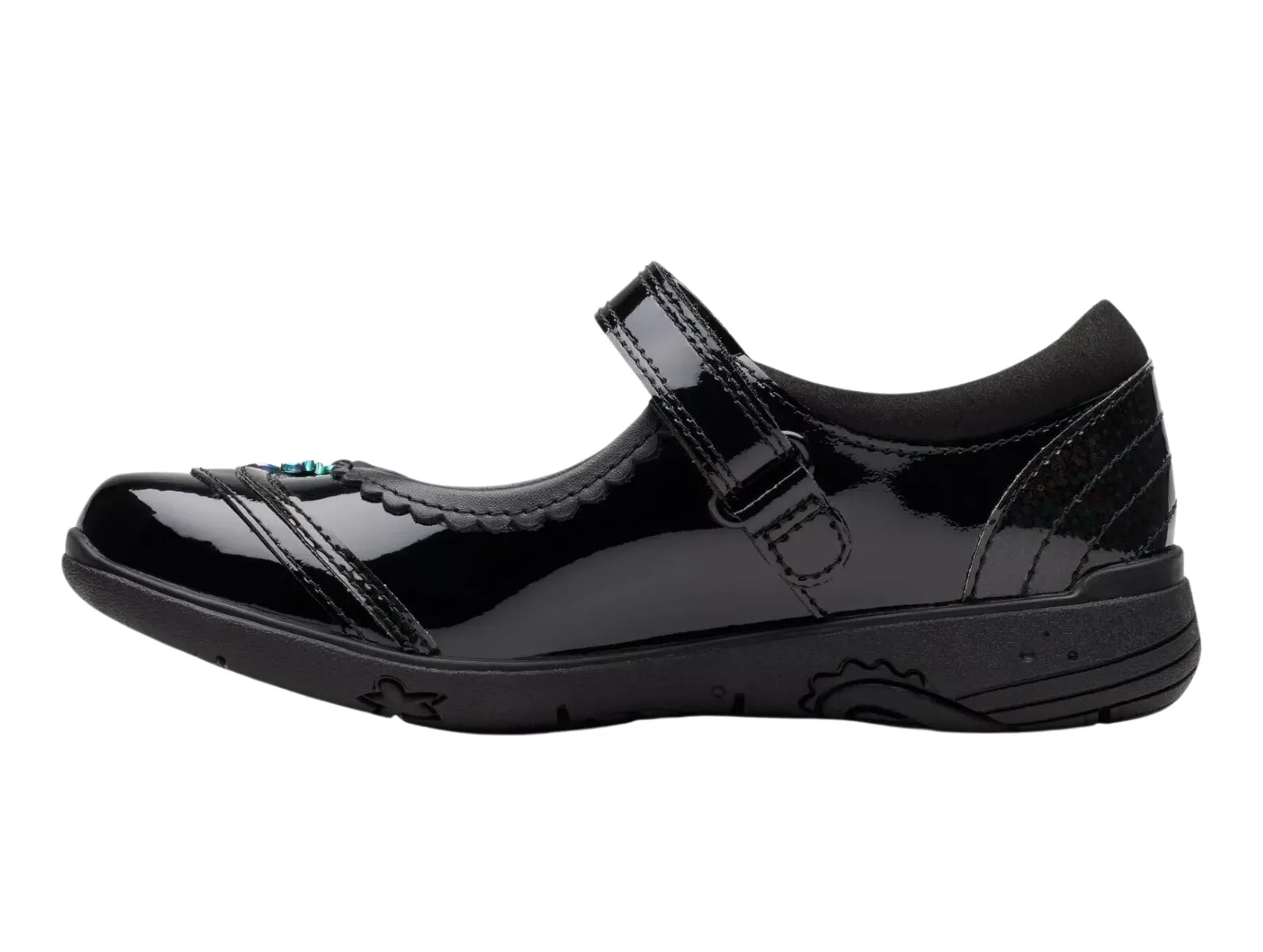 Clarks Relda Spark Kids - Black Patent