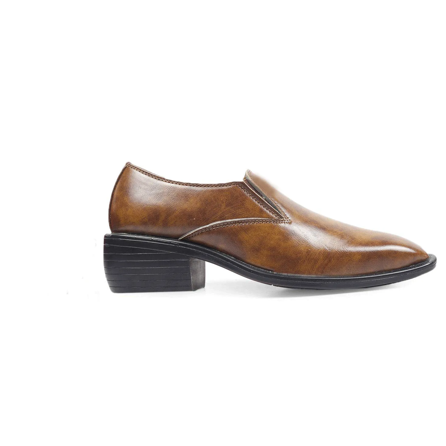 Classic Height Increasing Tan Casual And Formal Slip on Shoes For Men-JonasParamount