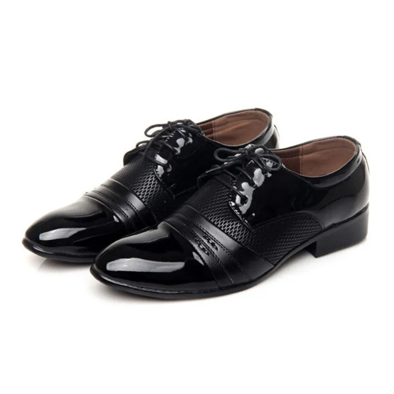 Classical Men Dress Flat Shoes Luxury Men's Business Oxfords Casual Shoe Black / Brown Leather Derby Shoes