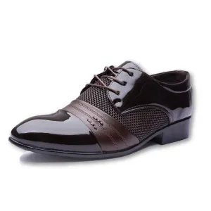 Classical Men Dress Flat Shoes Luxury Men's Business Oxfords Casual Shoe Black / Brown Leather Derby Shoes