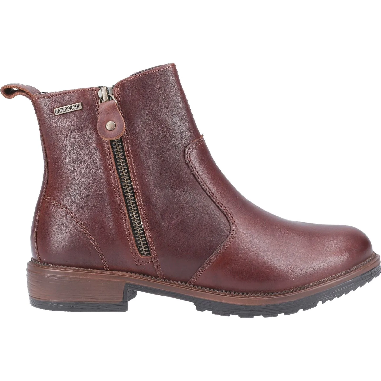 Cotswold Women Ankle Boots - Ashwicke Zip Ankle Boot in Brown, 3-8
