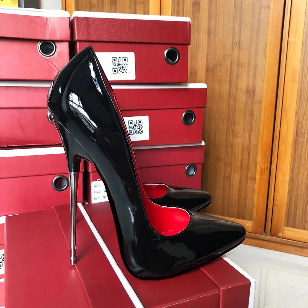 Customize Newly 16cm Extreme Metal High Heels Stilettos Sexy Women Black Red inside Pumps Party Unisex Man Shoes Crossdresser