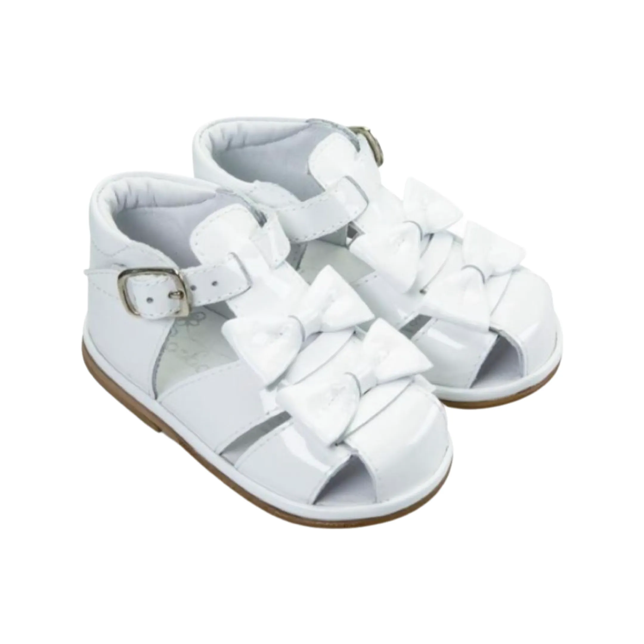 Dina White Patent Sandal