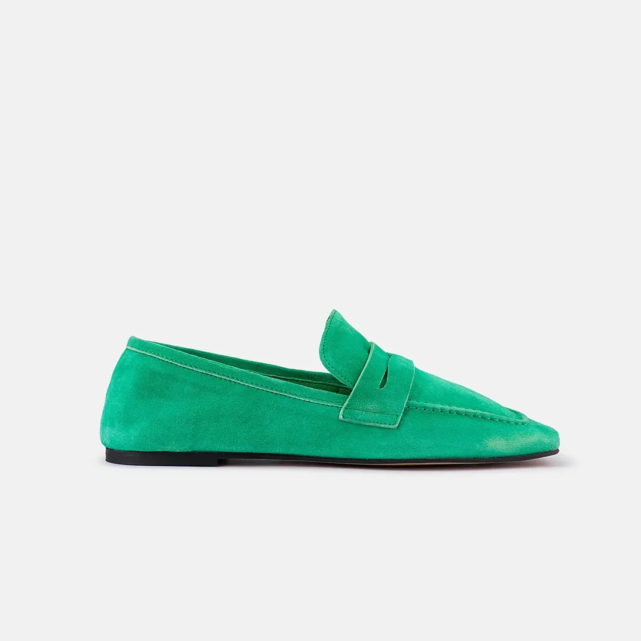 DOF STUDIOS Francesca Loafers - Emerald Suede