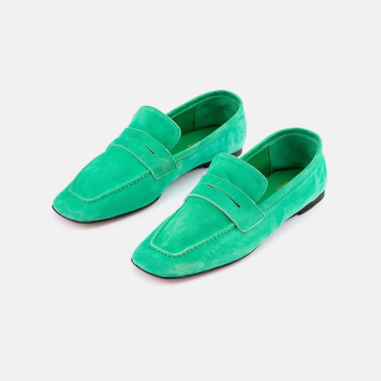 DOF STUDIOS Francesca Loafers - Emerald Suede