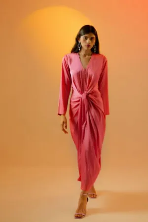 Echo candy pink midi dress