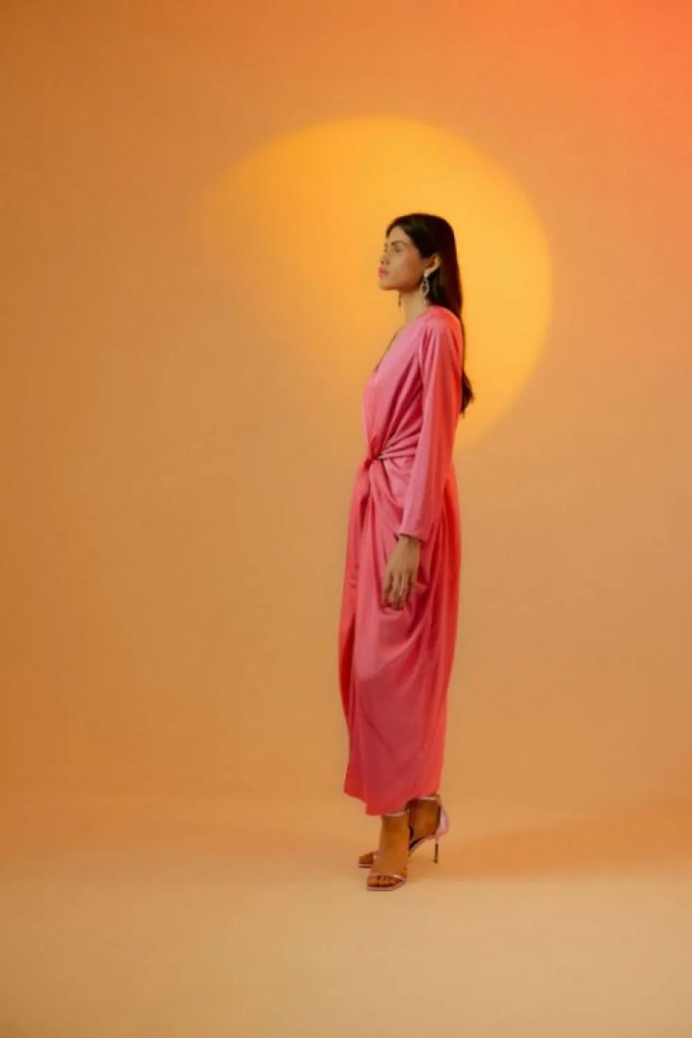 Echo candy pink midi dress