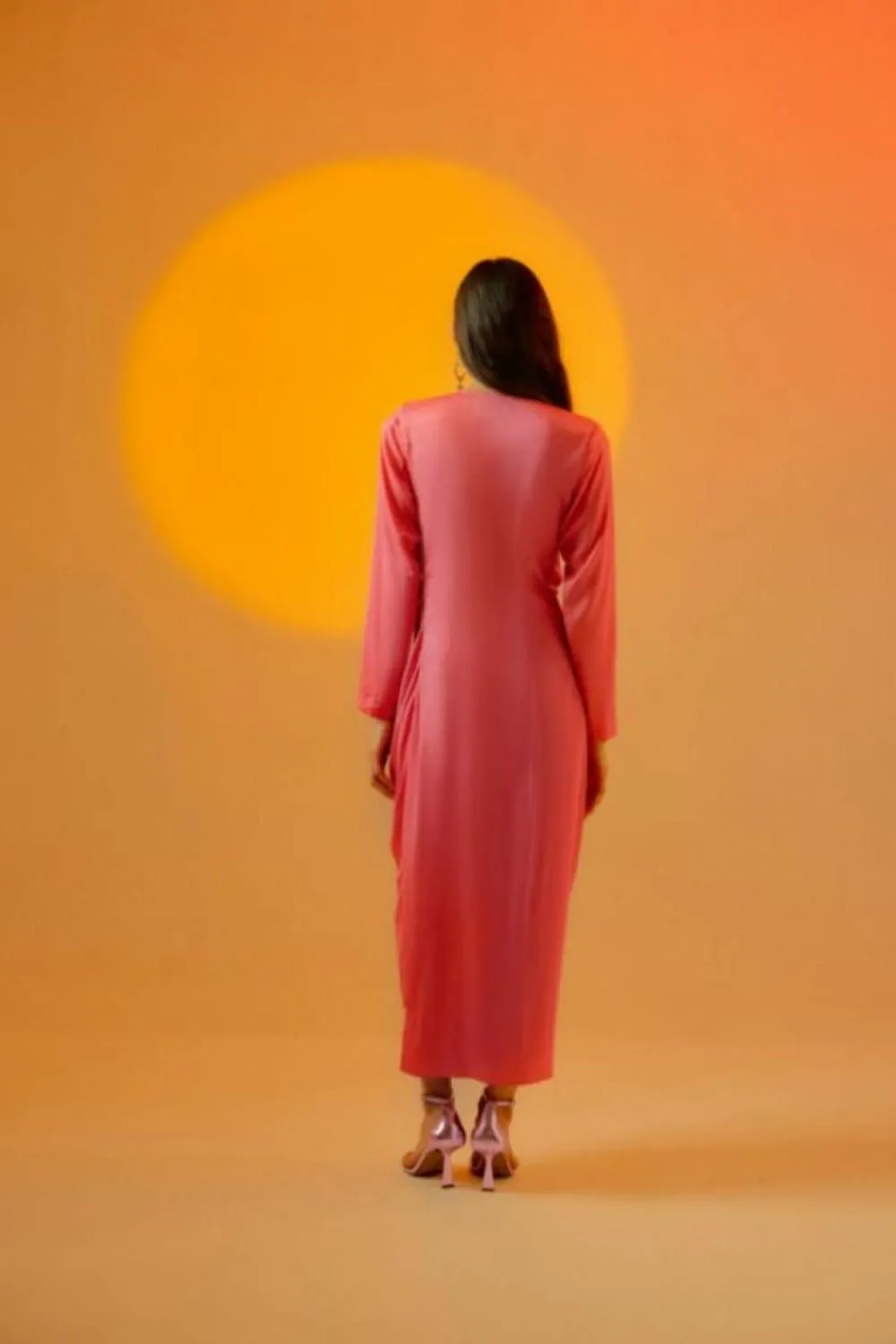 Echo candy pink midi dress