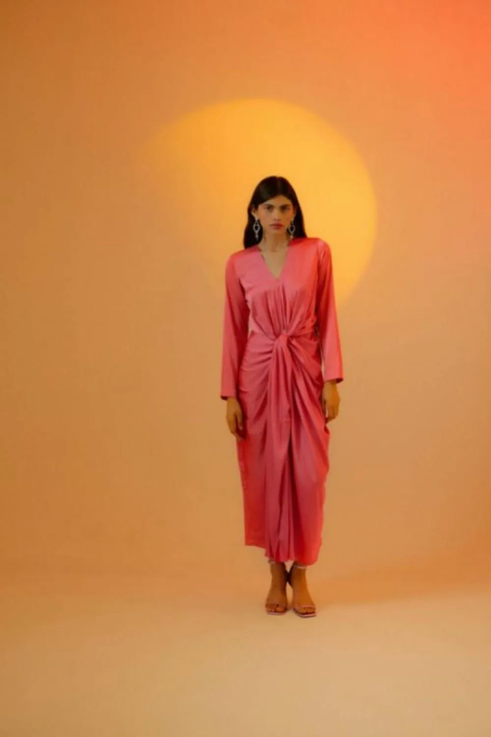 Echo candy pink midi dress