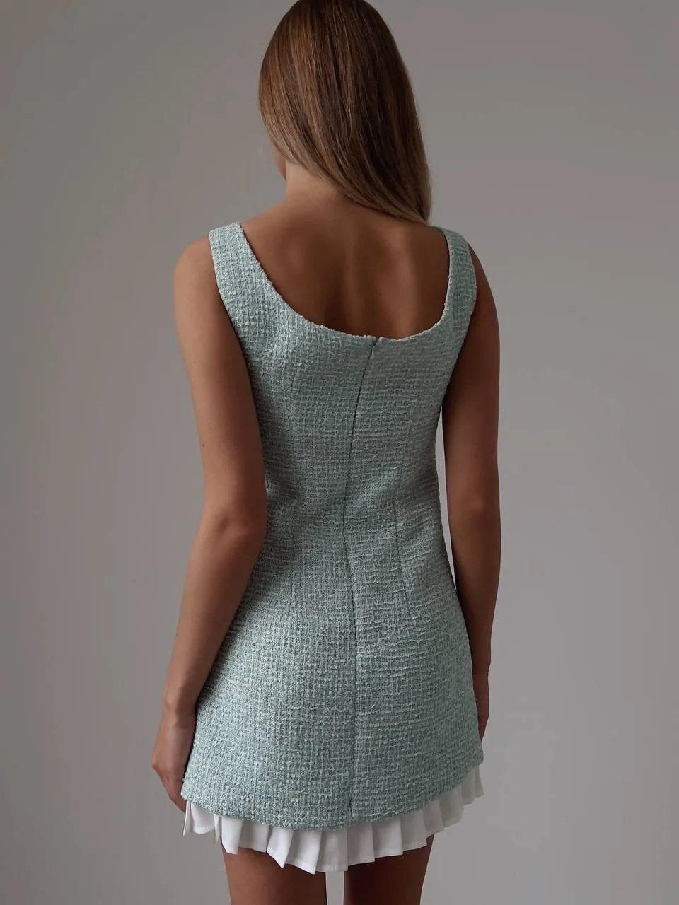 Elegant Mint Mini Dress
