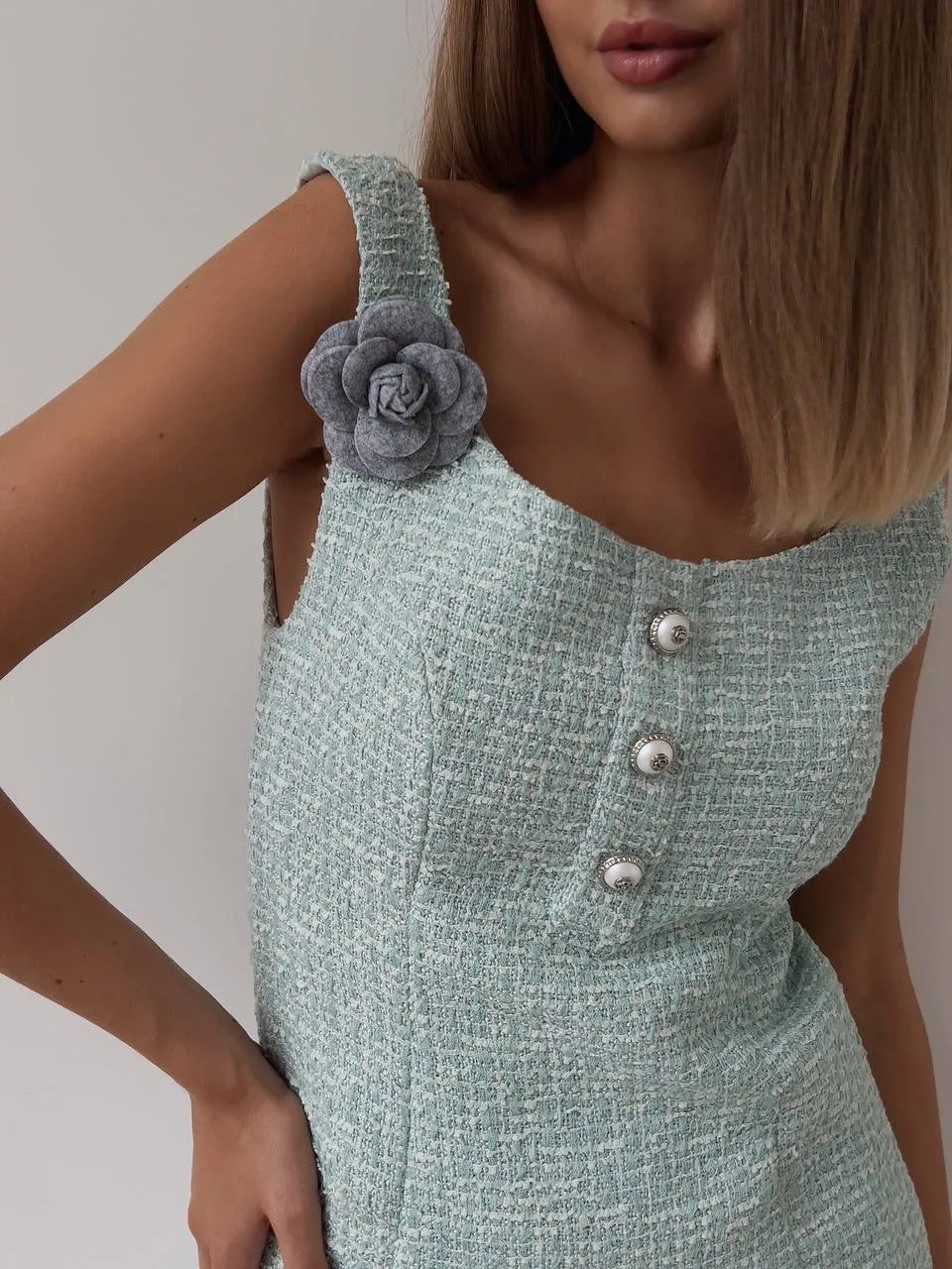 Elegant Mint Mini Dress
