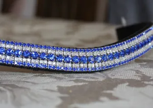 Equiture Sapphire, clear and sapphire megabling curve browband