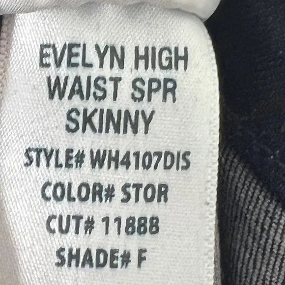 EUC Hudson Evelyn High Waist Super Skinny Jean Size 26