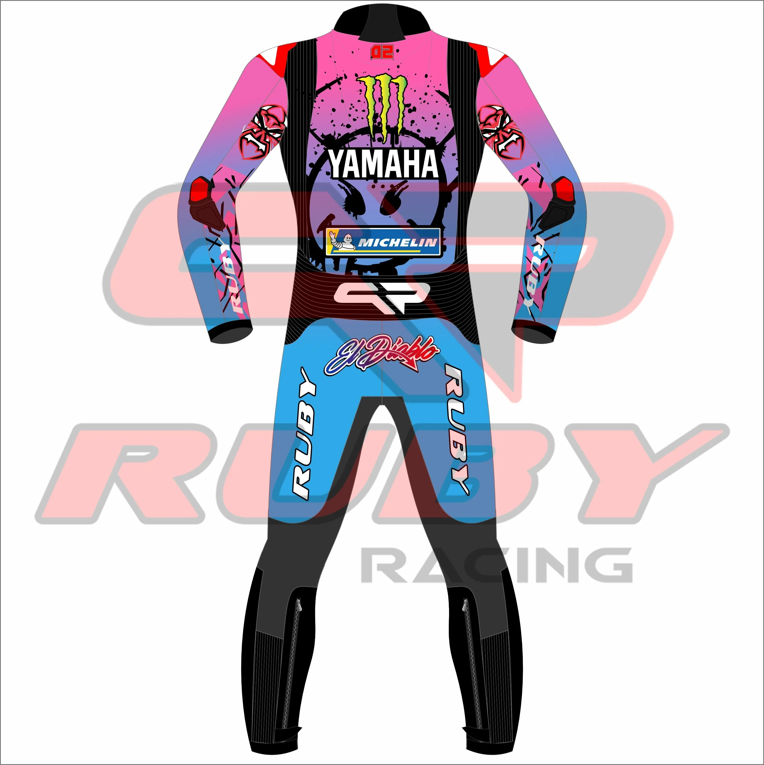 Fabio Quartararo Yamaha 2024 FrenchGP Motorbike Racing Leather Suit