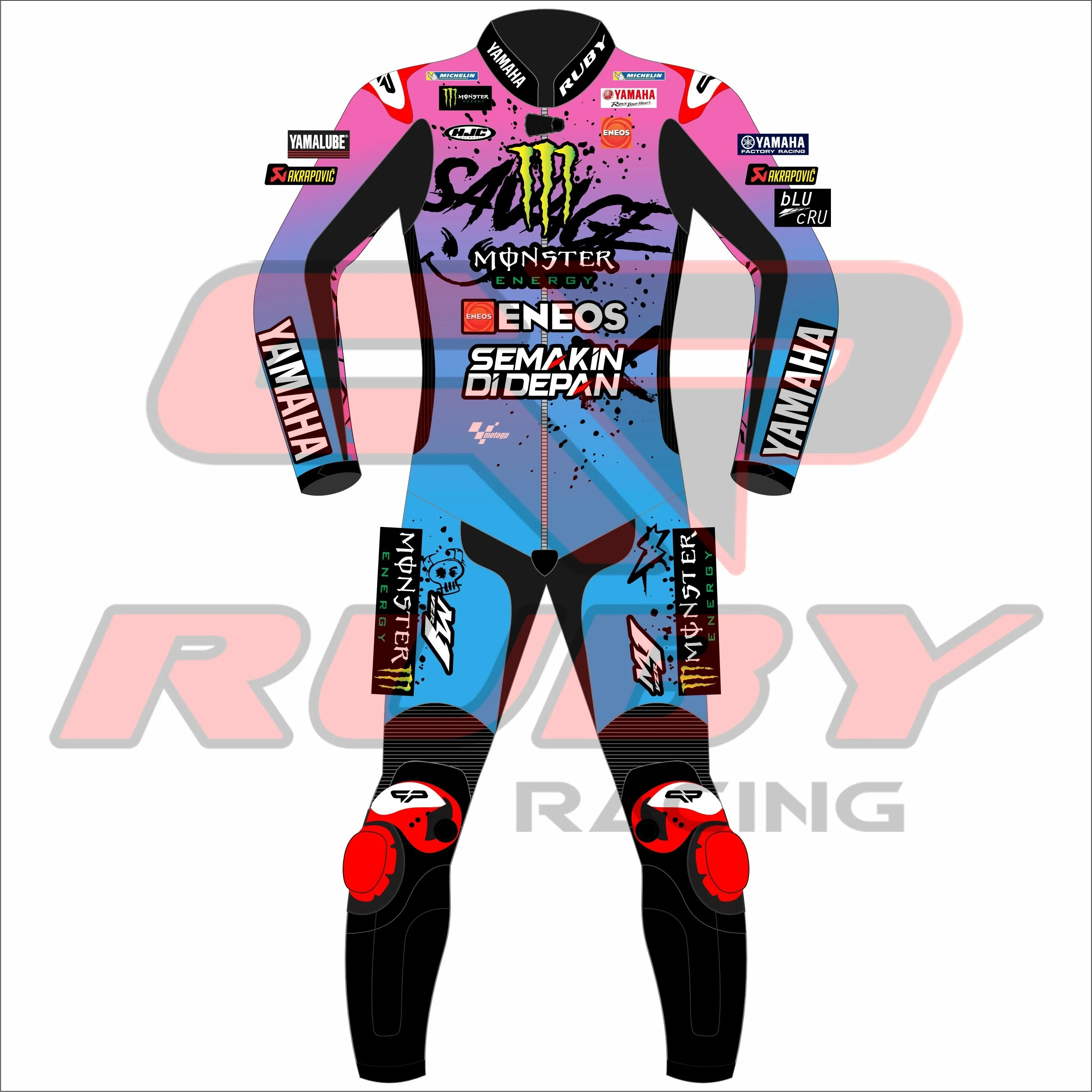 Fabio Quartararo Yamaha 2024 FrenchGP Motorbike Racing Leather Suit