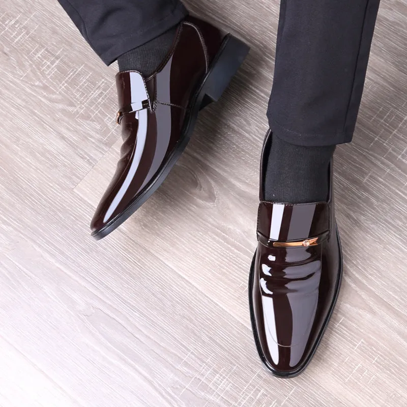 Formal bright leather invisible increase men's shoes