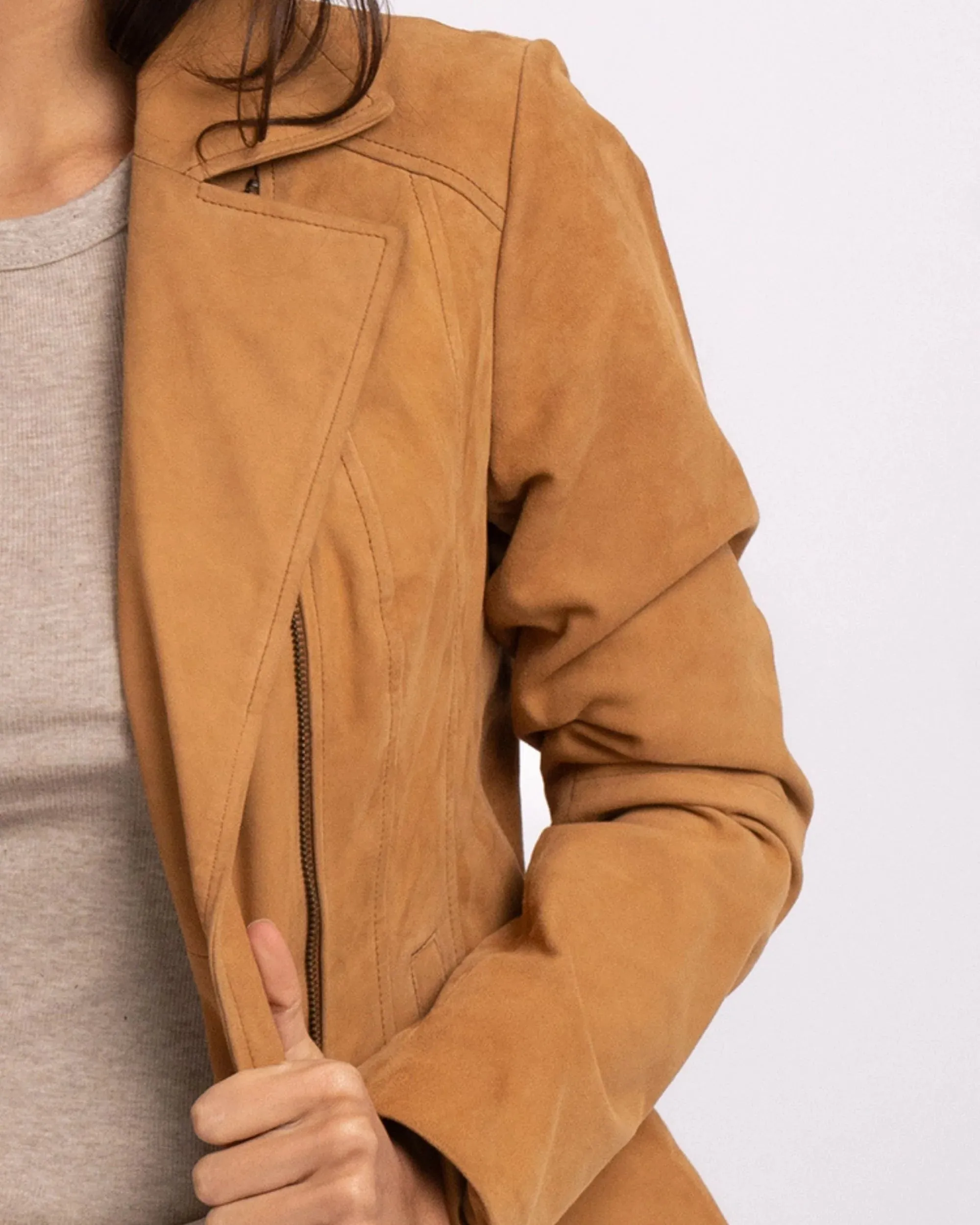 Garcia | Suede Moto Leather Jacket