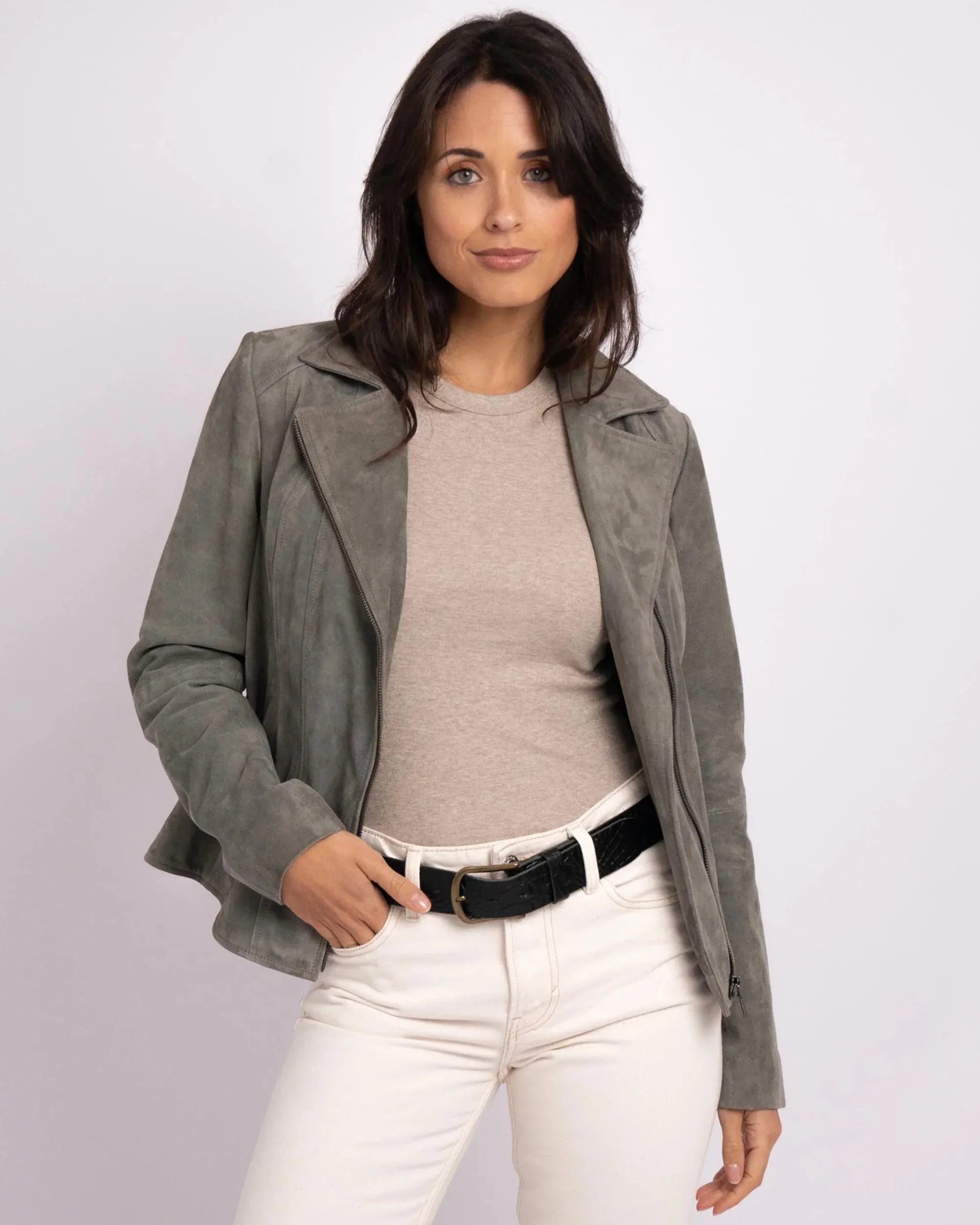 Garcia | Suede Moto Leather Jacket