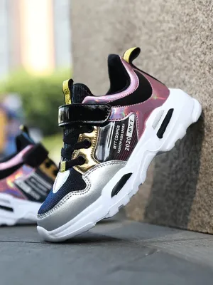 Girls Metallic Waterproof  Sneakers By Liv and Mia